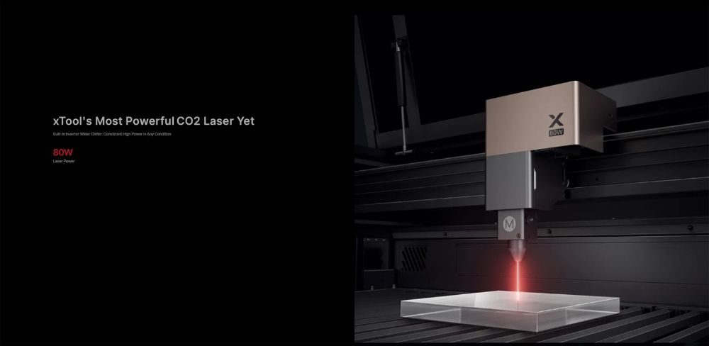 xTool P3 80W CO2 laser cutting power